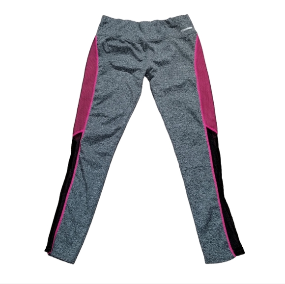 Performance JGX Pants - JGX Highwaisted Side Stripe Mesh Yoga athletic Gray & Pink Active Leggings